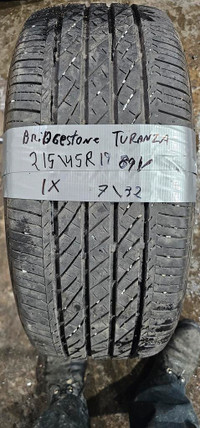 215/45/17 1 pneu ete Bridgestone 120$ installer