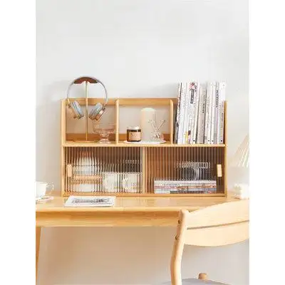 Hokku Designs Desktop Storage Shelf, Office Organizer Rack, Multi-Layer Small Bookcase For Desk