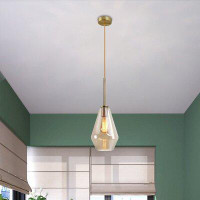 Mercer41 Modern Industrial Glass Pendant Lighting Ceiling Light Bedroom Bar Kitchen Lamp
