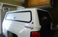 2014 - 2018 GMC Sierra or Chevrolet Silverado 6ft GAZ White Leer 100RCC Truck Cap