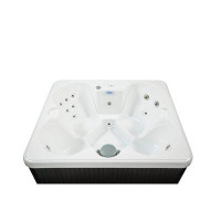 Hudson Bay Spas 4-Person 14-Jet Plug and Play Hot Tub with Stainless Jets and Underwater LED Light