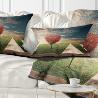 Made in Canada - The Twillery Co. Corwin Abstract Amazing Heart Tree and Book Lumbar Pillow