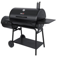 Arlmont & Co. Royal Gourmet 66" Barrel Charcoal Grill with Smoker- Grill + cover + Tool Set