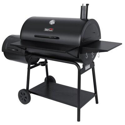 Arlmont & Co. Royal Gourmet 66" Barrel Charcoal Grill with Smoker- Grill + cover + Tool Set in BBQs & Outdoor Cooking