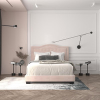 Spring Sale!!  Modern style, velvet upholstered bed available in various colors