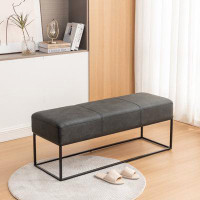 17 Stories Mikhajlo Faux Leather Upholstered Bench