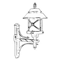 East Urban Home Sloat Black Outdoor Armed Sconce