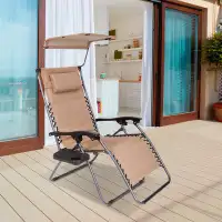 Arlmont & Co. Chaise de patio inclinable avec coussins Kashonda XL