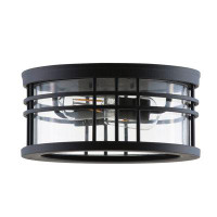 Annabelle The Veria 2-Light Metal And Glass Flush Mount