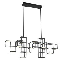 Everly Quinn Tidore 1 - Light Unique / Statement Square / Rectangle LED Chandelier