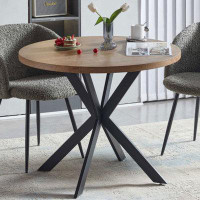 George Oliver Easy-Assembly Round Dining Table,Coffee Table For Cafe/Bar Kitchen Dining Office