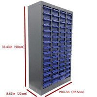 60 Drawers Parts Cabinet Bolt and Nut Tool Storage Cabinet Organization Shelves Without Door 054554