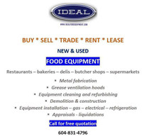 Food equipment - what we offer -  deals and services