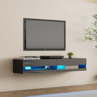 Wrought Studio Wall Mounted Floating Tv Stand With  Colour Leds