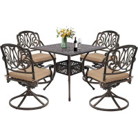 Bloomsbury Market Aschton Square 4 - Person 35.4'' L Outdoor Dining Set