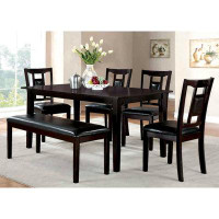 Red Barrel Studio Lebern Dining Table, 4 Chairs and Bench