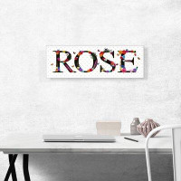 ARTCANVAS ARTCANVAS ROSE Girls Name Room Decor Canvas Art Print