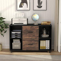 17 Stories Parkdale 2-Drawer Mobile Lateral Filing Cabinet