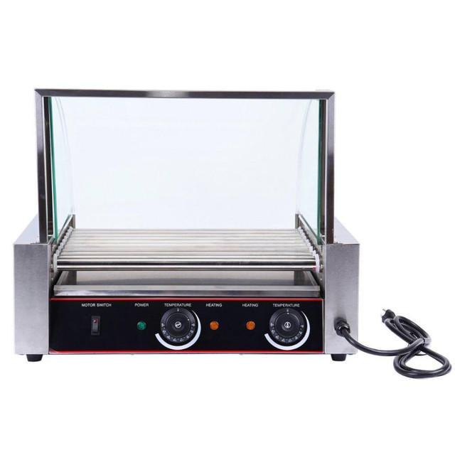 Commercial-24 -Hot-Dog-Grill-Cooker-Machine-sneeze guard - FREE SHIPPING in Other Business & Industrial - Image 2