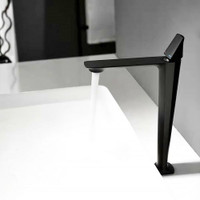 Sleek Styled 12.5H - 1 Handle, 1 Hole Vessel Faucet - Available in Chrome or Black