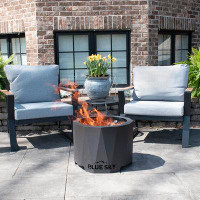 Blue Sky Outdoor Living The Peak Smokeless Patio Fire Pit With Spark Screen And Screen Lift