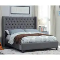Queen Platform Bed Base with Tufted Headboard !! Best Quality Bed !! Huge Sale !!