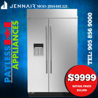 Jenn-Air JBSS48E22L 48 Side by Side Refrigerator 29.40 Cu. Ft. With Ice Dispenser