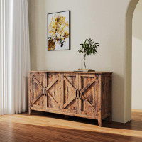 Ivy Bronx Cabinet With 4 Doors And 4 Open Shelgves 31.5" H x 59.06" W x 15.75" D