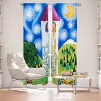 East Urban Home Lined Window Curtains 2-panel Set for Window Size by nJoy Art - Rapunzels Tower