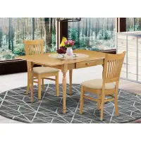 Charlton Home Anay Drop Leaf Rubberwood Solid Wood Dining Set