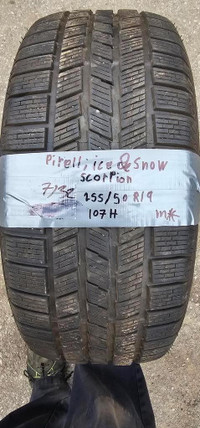 255/50/19 1 pneu hiver pirelli bon etat 150$ installer