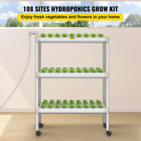 NEW HYDROPONICS GROWING SYSTEM 108 SITE 3 LAYER INDOOR GROW KIT 523557
