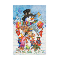 The Holiday Aisle® Wendy Edelson 'Snowman' Canvas Art