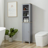 Bathroom Cabinet 15.25"x11.75"x66.25" Gray