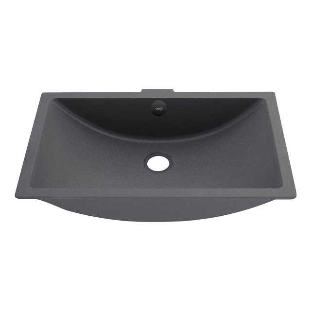 VOGRANITE 23x13 Inch Undermount Bathroom Vanity Sink w Overflow Available in 3 Finishes in Plumbing, Sinks, Toilets & Showers - Image 2