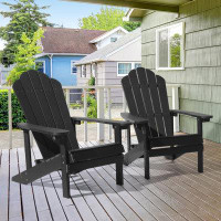 Rosecliff Heights Outdoor Chair Adirondack Poly Lumber Chair, Patio Single Chair With 300 Lbs Weight Capacity For Backya