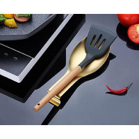 Mercer41 Gold Spoon Rest For Kitchen Counter Stove Top, Stainless Steel Spatula Ladle Spoon Utensils Holder, Dishwasher