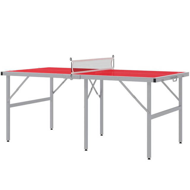 Ping Pong Table Set 70.9" L x 35.4" W x 29.9" H Red in Exercise Equipment - Image 2