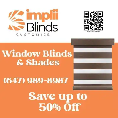 Brand Name: Simplii Blinds We offer zebra blinds, roller shades, Shangri-la blinds, honeycomb shades...