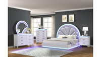 Spring Sale!!  Luxurious 5 Pc Bedroom set equipped with led lights and crystal panels