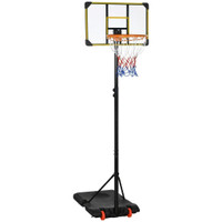 PORTABLE BASKETBALL HOOP, 6FT-7FT HEIGHT ADJUSTABLE BASKETBALL SYSTEM WITH WHEELS &amp; 28 BACKBOARD FOR YOUTH JUNIOR
