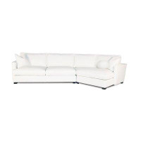 Eleanor Rigby Delano 83" Wide Genuine Leather Corner Sectional