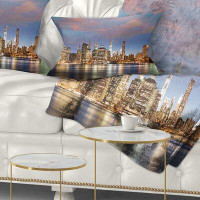 Made in Canada - East Urban Home Cityscape Photography Manhattan at Nighttime Pillow Cover & Insert