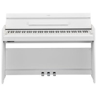 Yamaha ARIUS Slim 88-Key Weighted Action Digital Piano with Stand & 3 Pedals (YDPS55) - White
