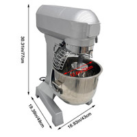 .110V 20L Spiral Dough Mixer Machine Adjustable Speed Stainless Steel Kitchen 170634