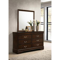 Darby Home Co Louis Philippe 6-drawer Dresser with Mirror Cappuccino