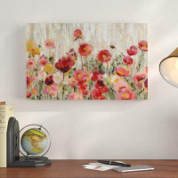 Winston Porter 'Sprinkled Flowers Crop' Acrylic Painting Print on Wrapped Canvas