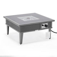 Corrigan Studio Kliyah 20" H x 26.8" W Aluminum Propane Outdoor Fire Pit Table with Lid — Outdoor Tables & Table Compone