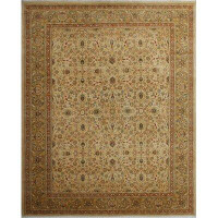 Astoria Grand One-of-a-Kind Clearman Hand-Knotted 2010s Traditional Style Beige/Brown 8'1" x 10'5" Wool Area Rug