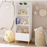 Isabelle & Max™ Kids 4-Tier Bookcase, Children's Book Display, Bookshelf Toy Storage Cabinet Organizer For Children's Ro